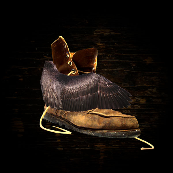 Create a Magical Golden Winged Boot image 11