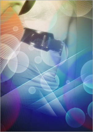 Sexy Model with Glowing Bubbles Effect image 15
