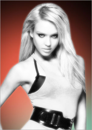 Sexy Model with Glowing Bubbles Effect image 4