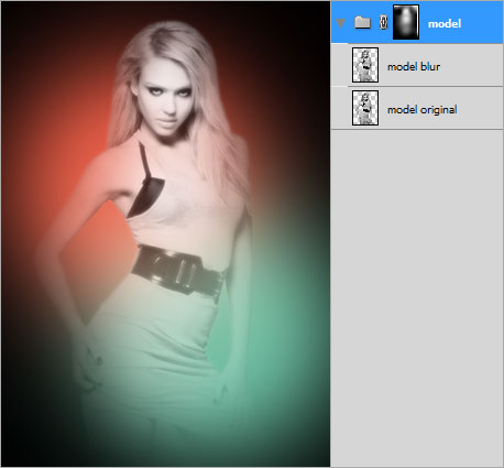 Sexy Model with Glowing Bubbles Effect image 5