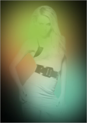Sexy Model with Glowing Bubbles Effect image 6
