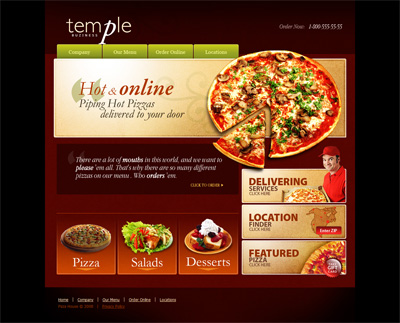 How to create an attractive website design for a pizza shop image 5
