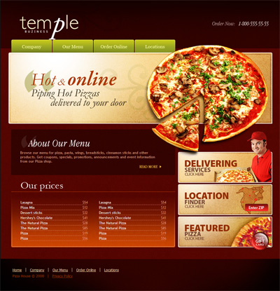 How to create an attractive website design for a pizza shop image 8