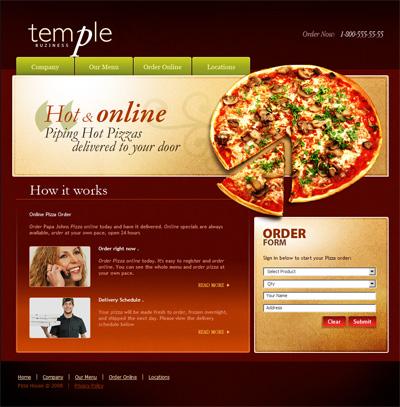 How to create an attractive website design for a pizza shop image 9