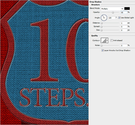 Sewing a Fabric Badge in Photoshop image 12