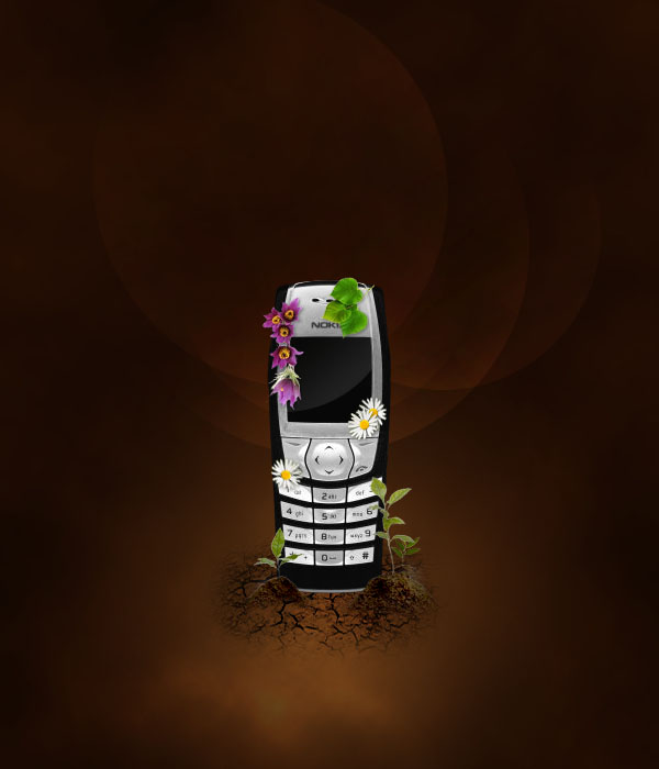 Design a Sleek Nature Themed Phone Advert image 29
