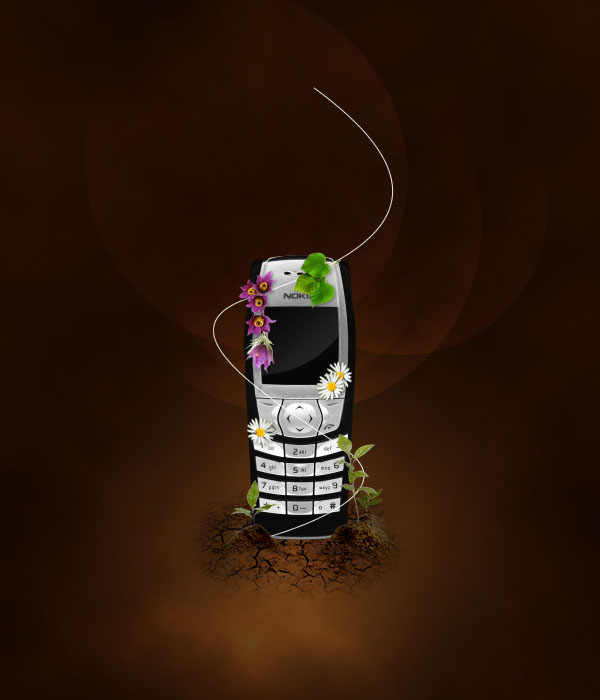Design a Sleek Nature Themed Phone Advert image 31