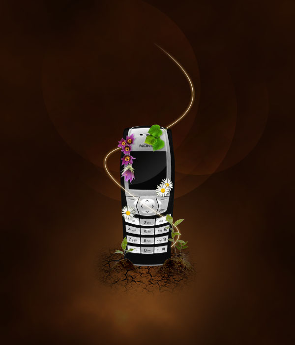 Design a Sleek Nature Themed Phone Advert image 34