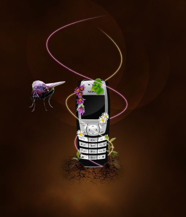 Design a Sleek Nature Themed Phone Advert image 36