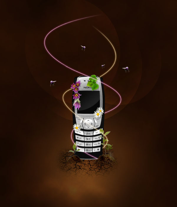 Design a Sleek Nature Themed Phone Advert image 39