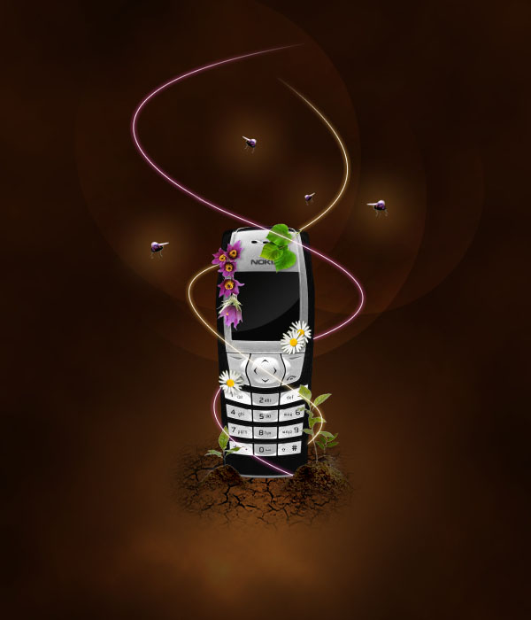 Design a Sleek Nature Themed Phone Advert image 41