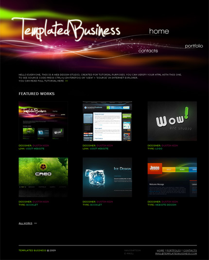 How to create a web design studio portfolio image 5