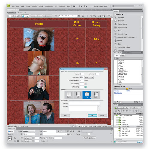 Update Your HTML Tables to CSS in Dreamweaver image 1