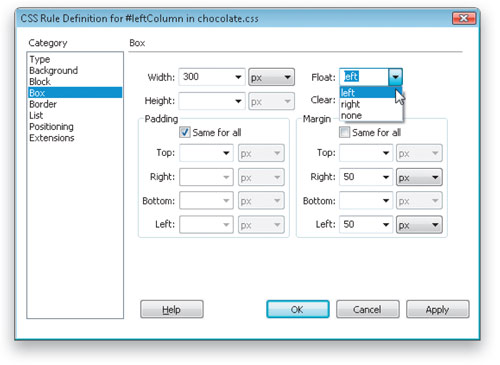 Update Your HTML Tables to CSS in Dreamweaver image 7