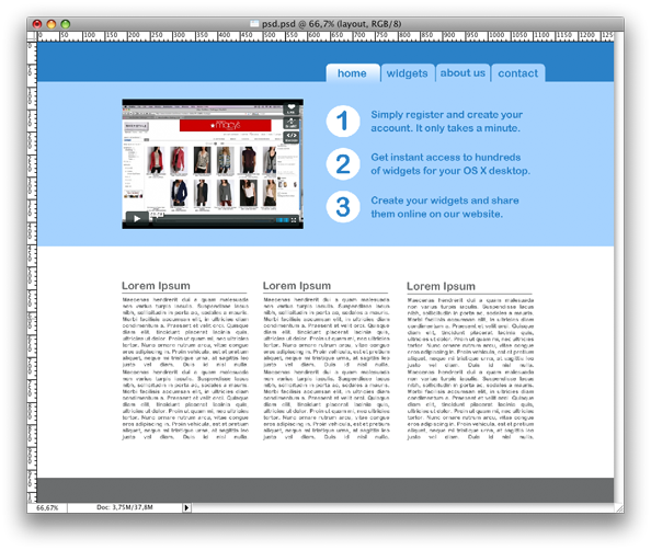 Create a web 2.0 layout in Photoshop image 10