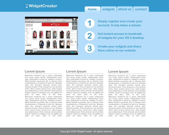 Create a web 2.0 layout in Photoshop Tutorial: Final Result