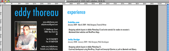 Create an astonishing resume with Adobe Photoshop image 12