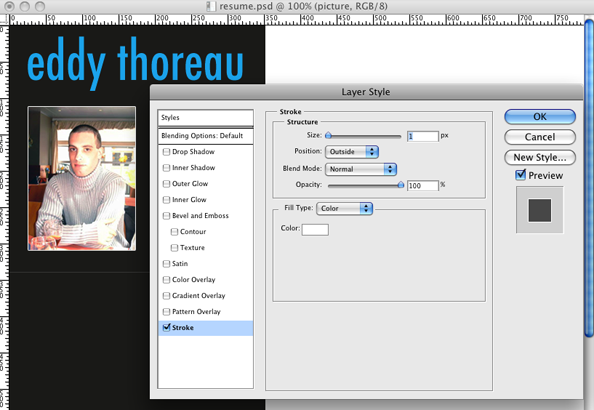 Create an astonishing resume with Adobe Photoshop image 3