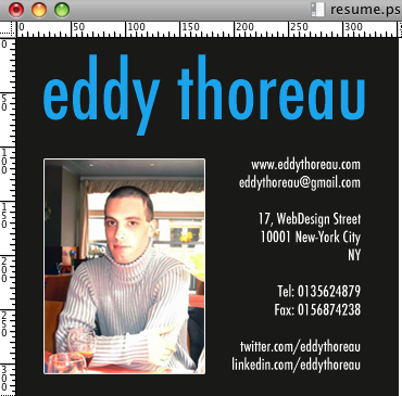Create an astonishing resume with Adobe Photoshop image 4