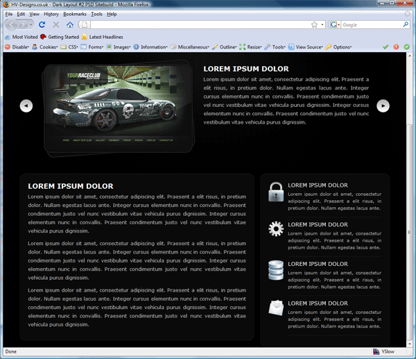 Dark Layout #2: Sitebuild