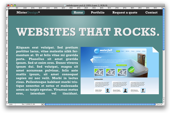 Create a webdesign company layout in Photoshop image 7