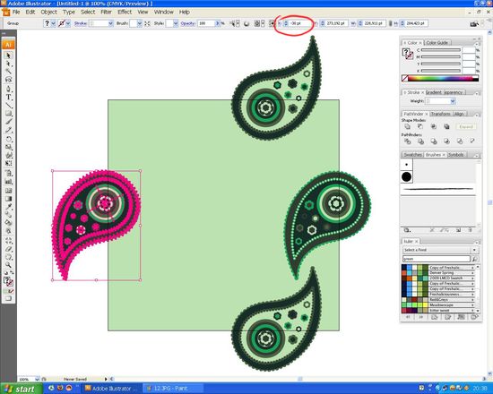 How to create a paisley seamless vector pattern image 13