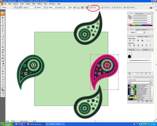 How to create a paisley seamless vector pattern image 14