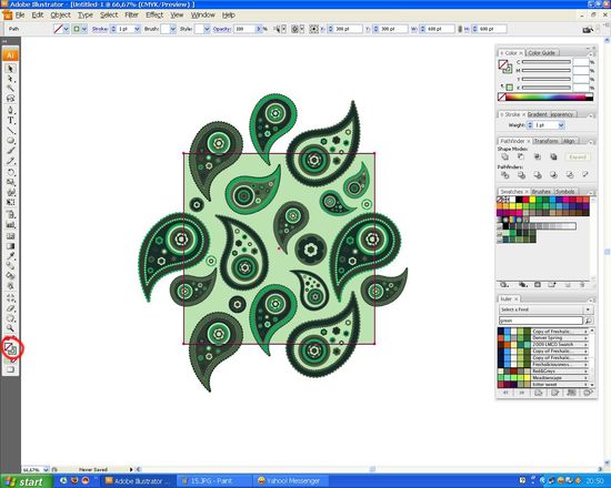 How to create a paisley seamless vector pattern image 16