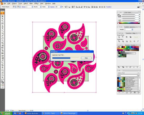 How to create a paisley seamless vector pattern image 17