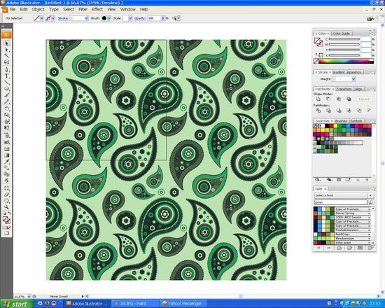How to create a paisley seamless vector pattern image 19