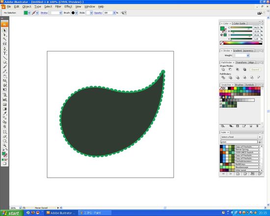 How to create a paisley seamless vector pattern image 3