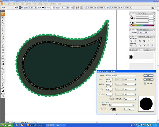 How to create a paisley seamless vector pattern image 4