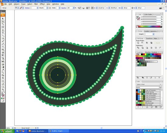 How to create a paisley seamless vector pattern image 6