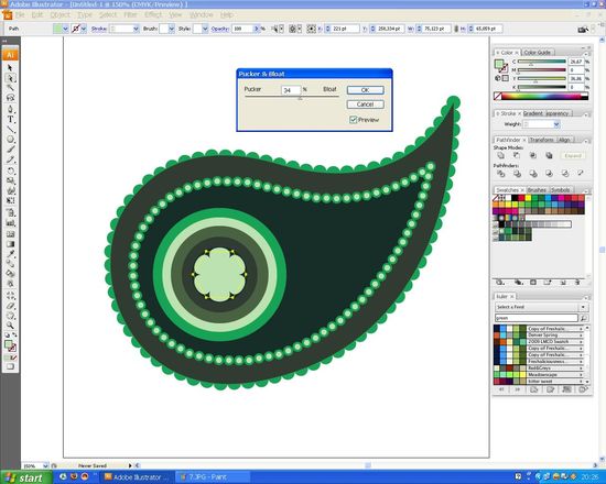 How to create a paisley seamless vector pattern image 8