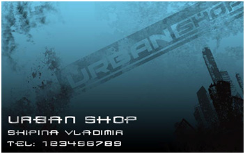 Basic Grunge Business Card Design Tutorial: Final Result