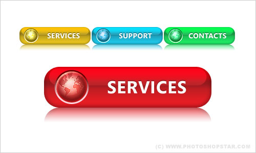 Globe Button for Your Website Tutorial: Final Result