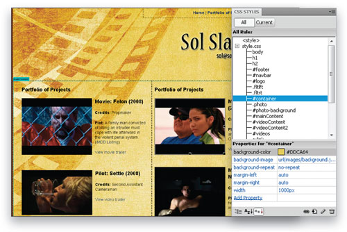Add Depth and Dimension in Dreamweaver CS4 Tutorial: Final Result