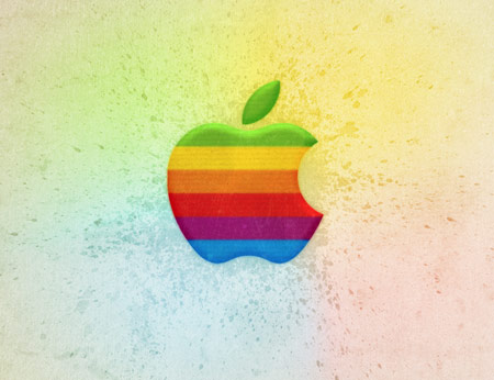 How To Create a Retro Apple Wallpaper in Photoshop Tutorial: Final Result (Click to enlarge)