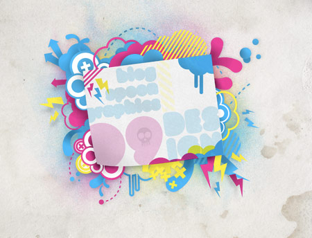 Create a Bright Retro Grunge Vector Illustration Tutorial: Final Result