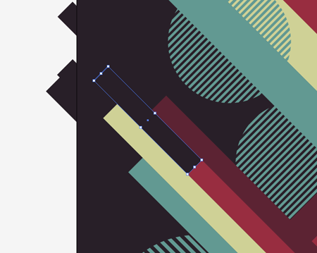 Use rectangles filled with the background colour to mask out areas of the Use rectangles filled with the background colour to mask out areas of the