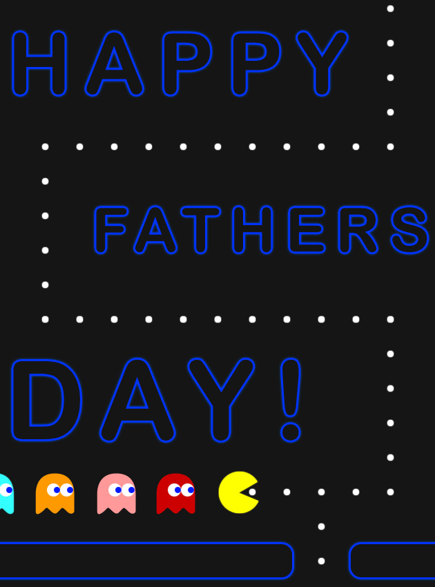 Pacman Greetings Card (Happy Father's Day!) Tutorial: Final Result