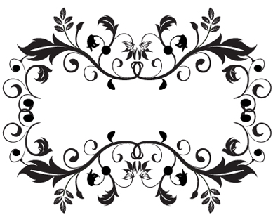 flower frame clipart. a complete floral frame!