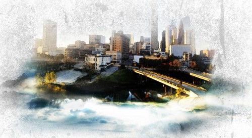 Design an Awesome Watercolour Style 'City on Cloud' Artwork in Photoshop image 20
