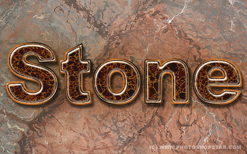 Creating Cool Marble Text Effect Tutorial: Final Result