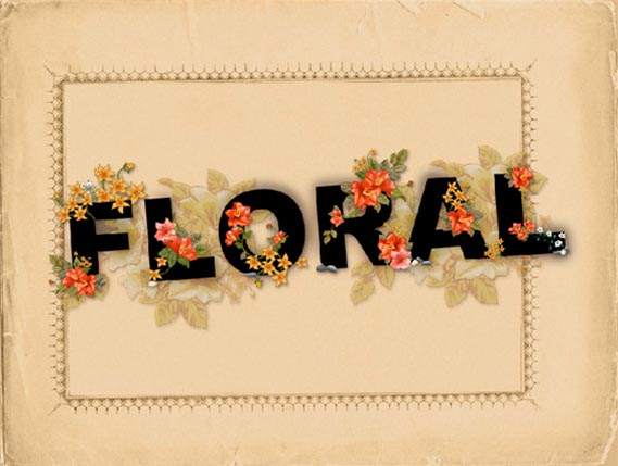 Floral Text Wallpaper image 12