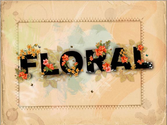 Floral Text Wallpaper Tutorial: Final Result