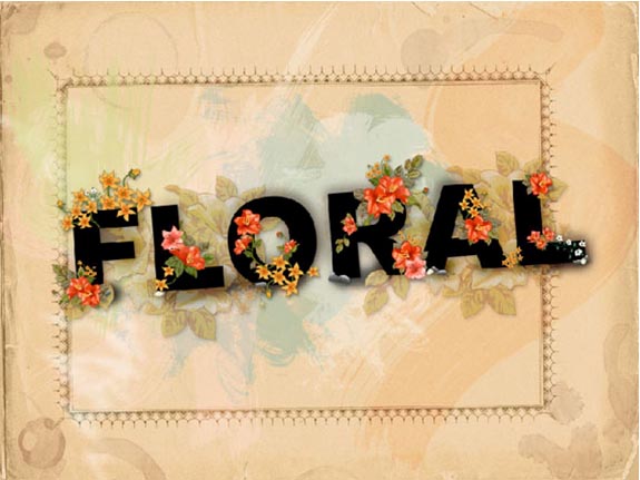 Floral Text Wallpaper image 14