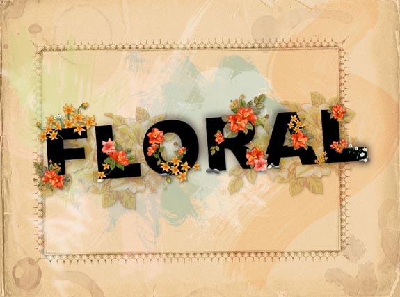 Floral Text Wallpaper image 13
