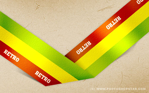Design a Retro Style Ribbon Tutorial: Final Result