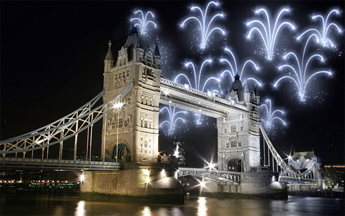 Add Cool Fireworks to the Photo image 22